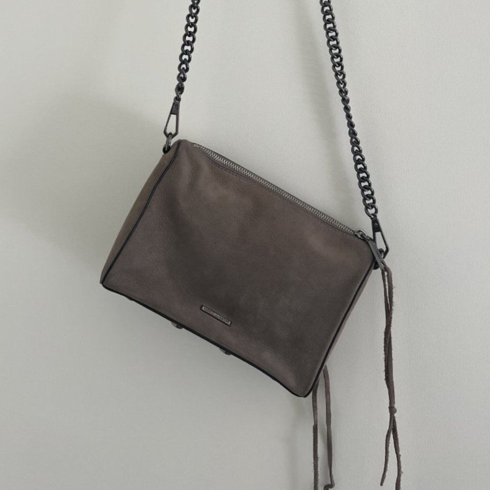 Rebecca Minkoff Avery Suede, Chain-Link Crossbody Bag